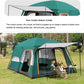 MHome 2-Room 4-6 Person Tunnel Camping Tent with Awning & Built-in Floor