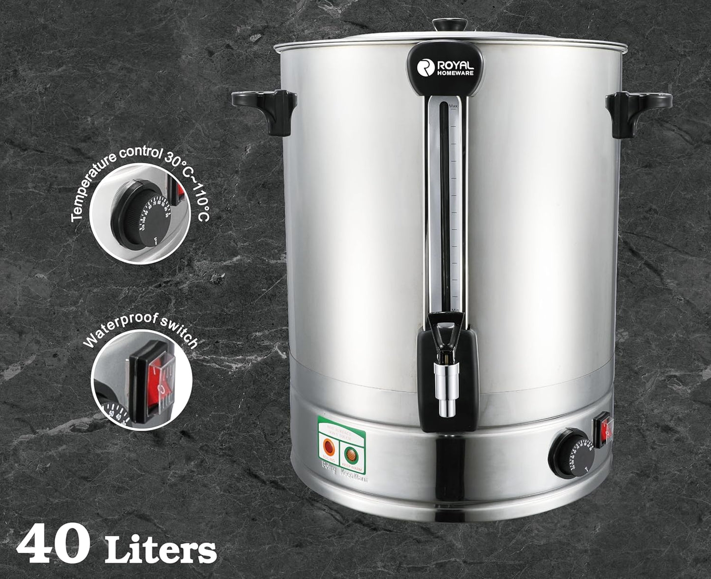 Royal Homeware Electric Urn 40 L