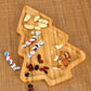 MHome Bamboo Christmas Tree Wooden Serving Platter