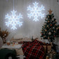 RGB USB LED Snowflake Curtain String Lights with Remote, 4m x 0.6m