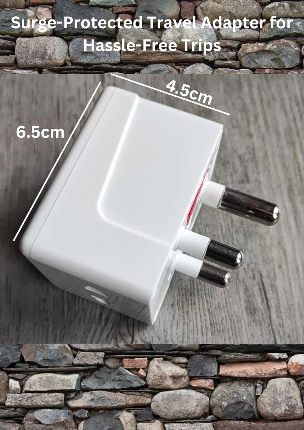 MHome Universal Power Adapter – 2×13A + 1×5A Multi-Socket Travel Adaptor | SA to UK/EU/US | 250V Max