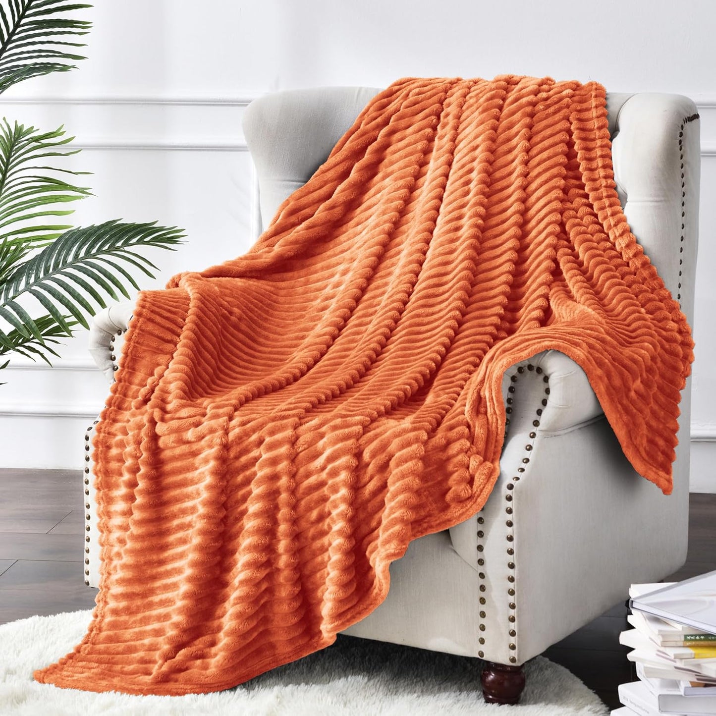 MHome Flannel Throw Blanket – Ultra-Soft 100% Polyester Cozy Fleece