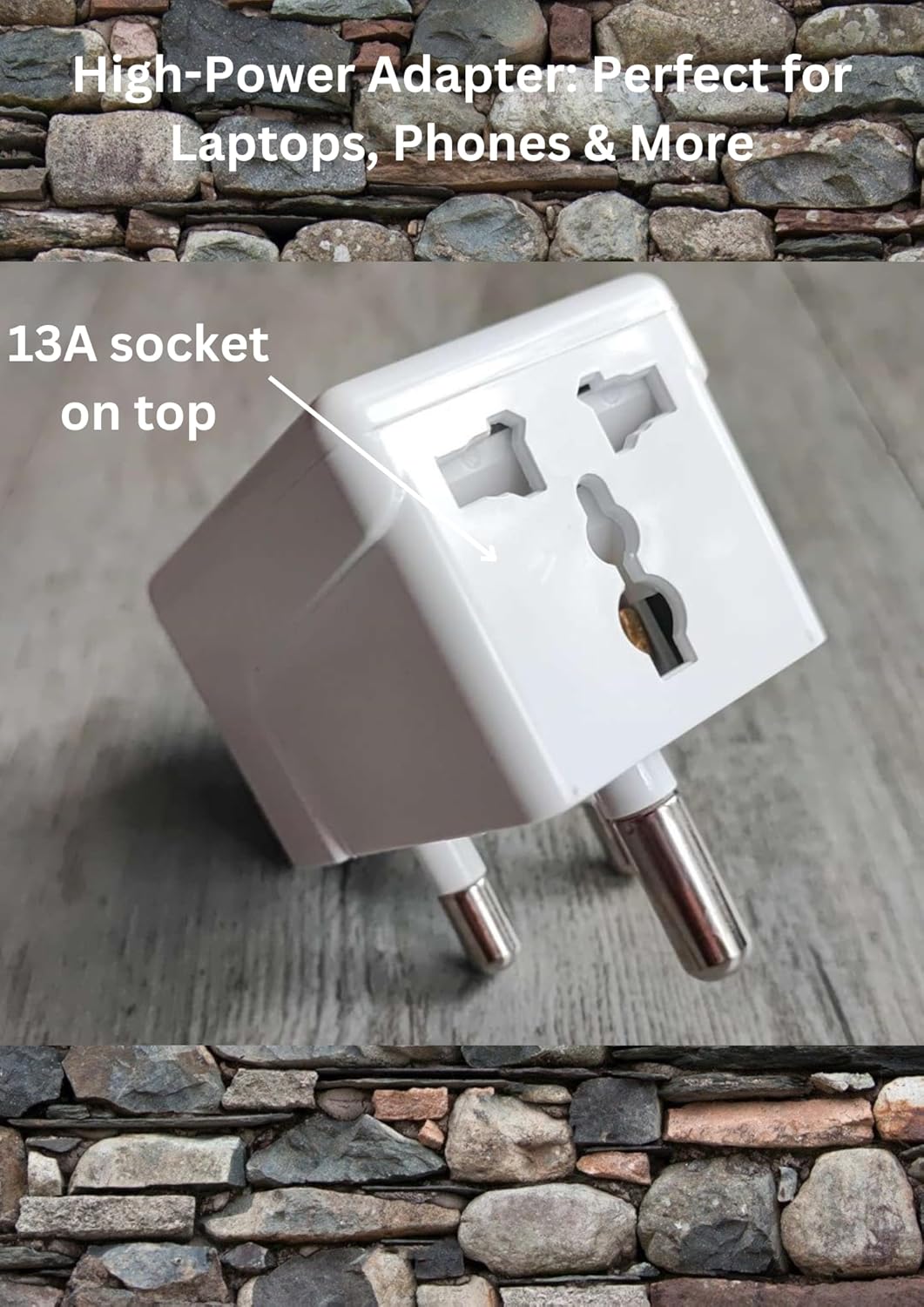 MHome Universal Power Adapter – 2×13A + 1×5A Multi-Socket Travel Adaptor | SA to UK/EU/US | 250V Max