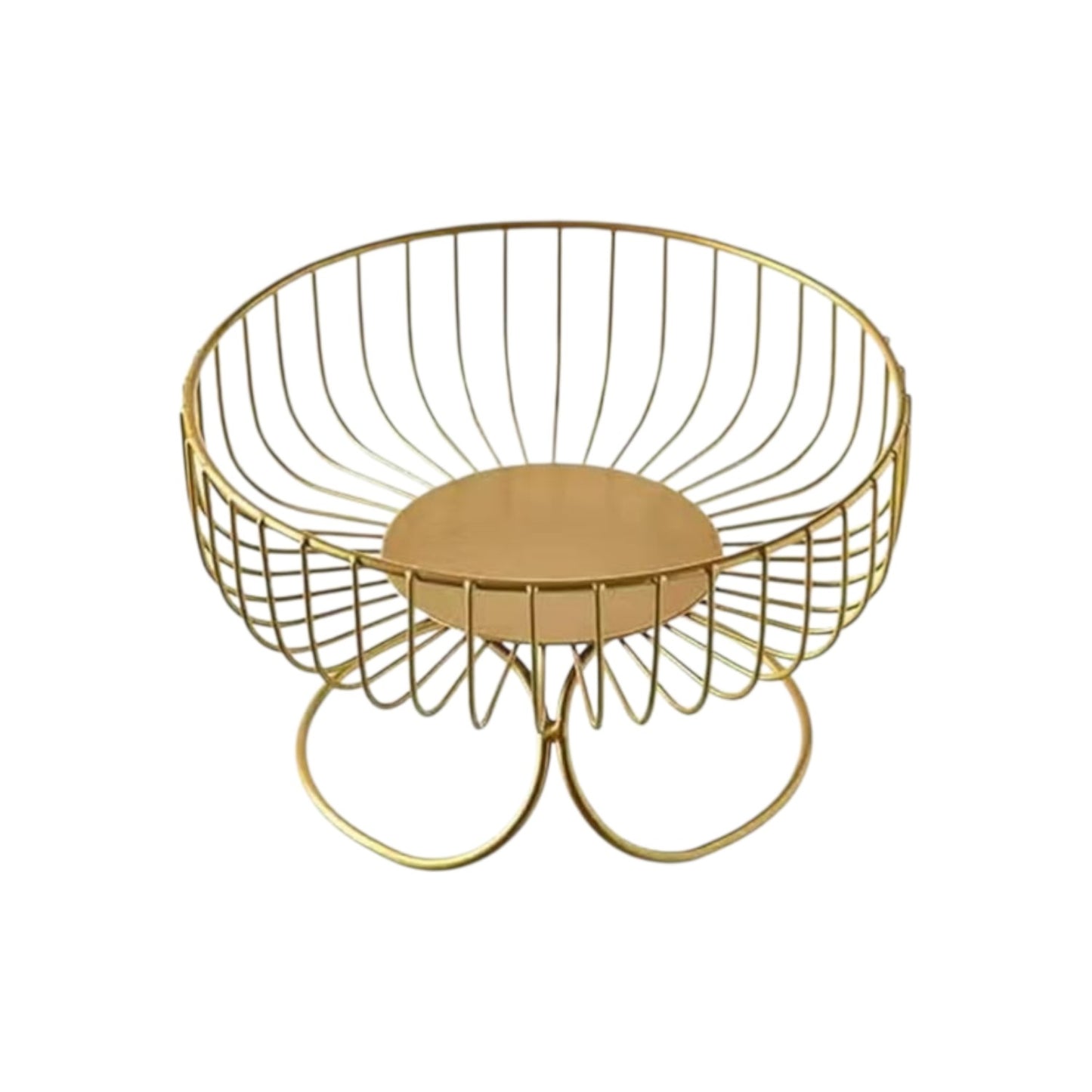 MHOME Metal Fruit Bowl Wrought Iron Basket Modern Kitchen Storage