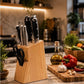 MHome Wooden Knife Holder for Kitchen | Cutlery Stand | Wooden Storage Block with 6 Slots | Knife Stand for Kitchen use | Chef Cutlery Stand | Multipurpose Kitchen Accessories Organizer