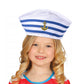 Navy Hat Blue And White Stripes Child Sailors Ship  Captain Hat With Anchor Sailor Cosplay