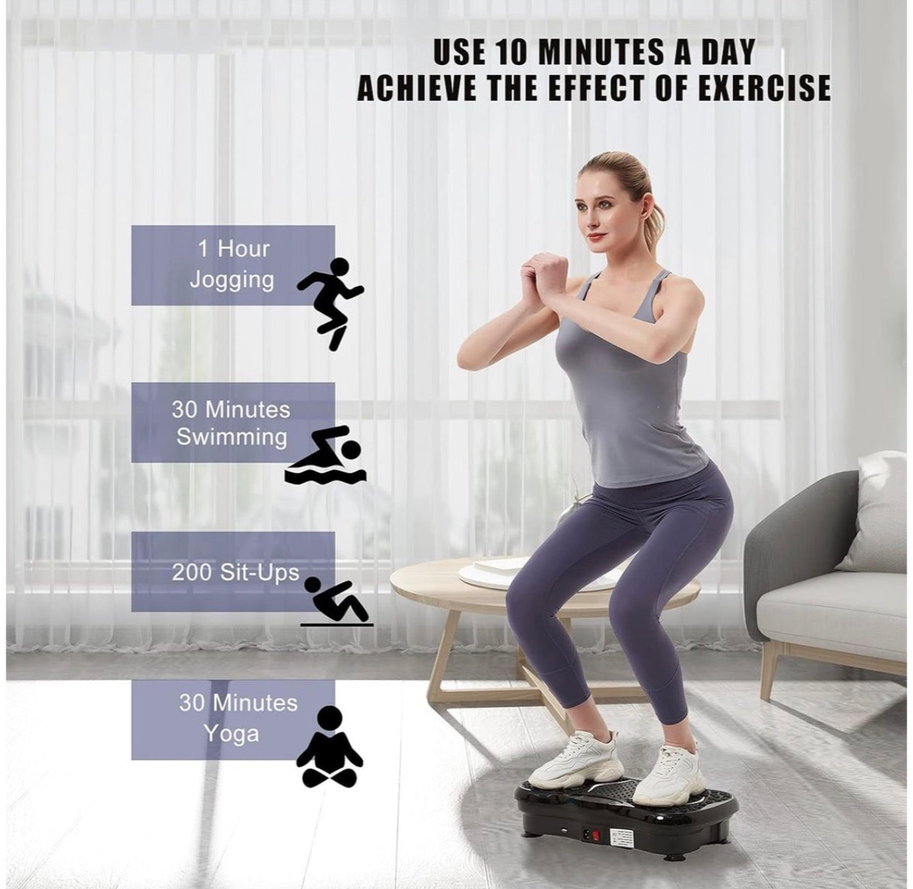 Pro-Sportz Intelligent Vibration Plate Exercise Machine Whole Body Workout Fitness Machine