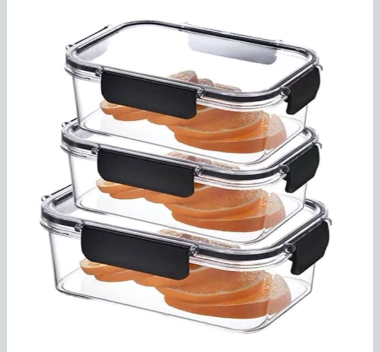 MHome Acrylic 3pc Food Storage Set