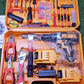 Cordless Electric Drill Inc 2 X Battery & Charger + 43pc Set Various Tools
