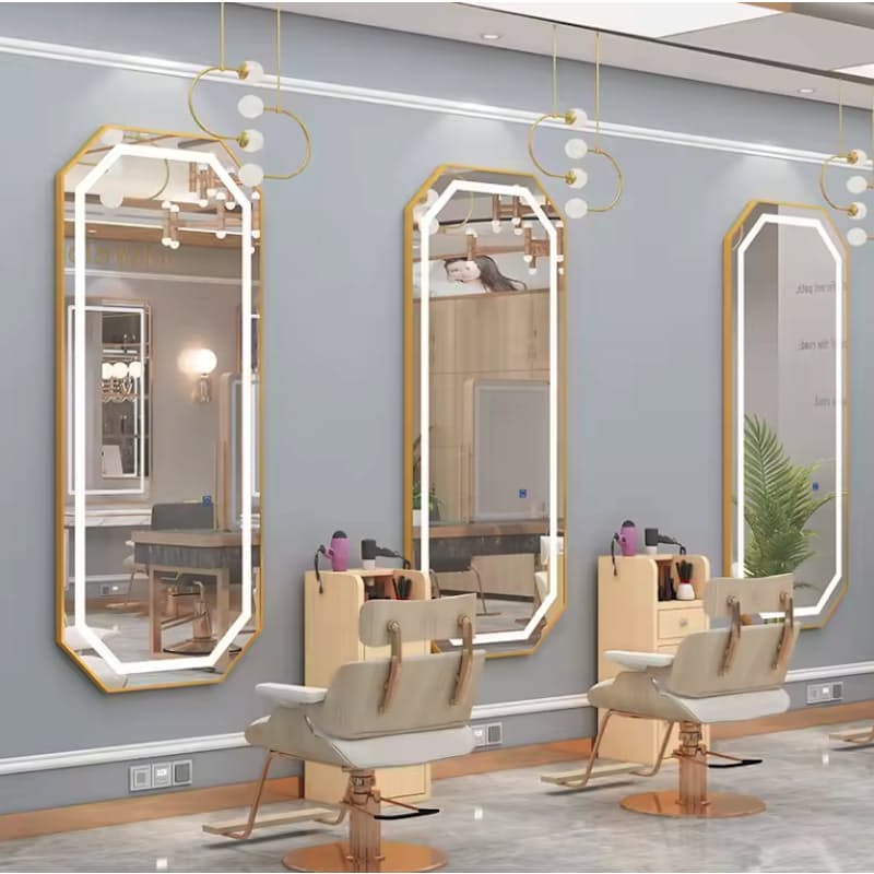 Rectangular Mirror With Integrated LED Light