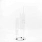 MHome 3-Arm Crystal Glass Candelabra Round Taper Design Clear - Sleek Candle Holder for Pillar Candles & Wedding Centerpieces