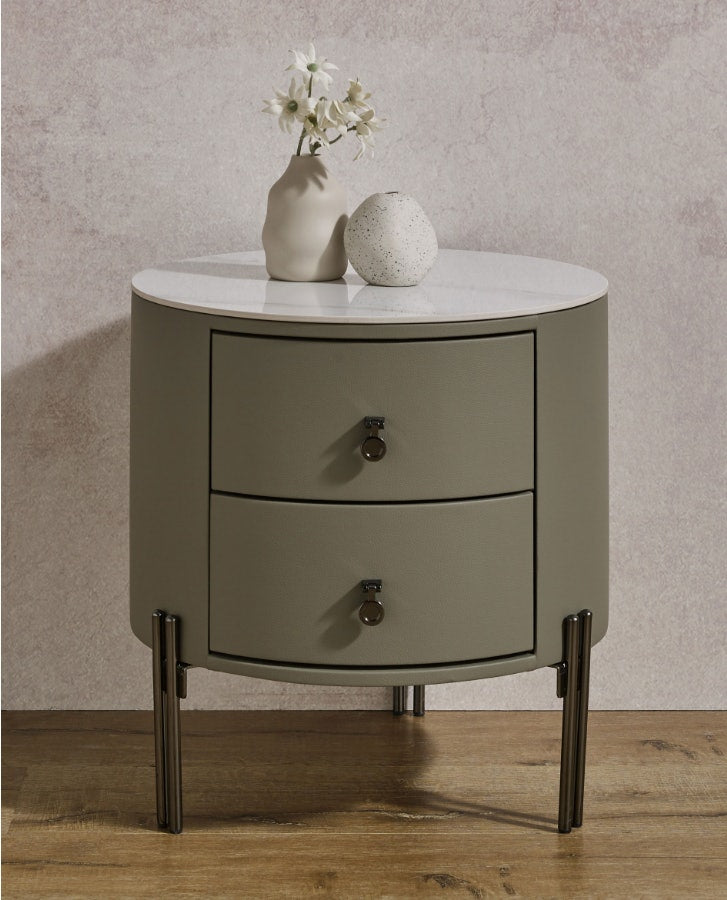 MFurn Modern 2-Drawer Nightstand, Storage Bedside Table for Bedroom, Living Room-Various Colours