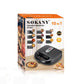 Multi-Baker 10 in 1 Sokany Waffle,Sandwich,Cupcake Maker 750 W
