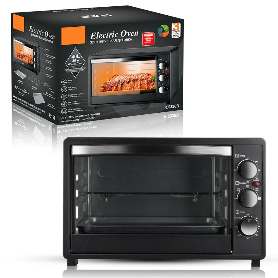 RAF Household Multifunction Oven  40L Large Capacity 2Color 1500W Fully Automatic Intelligence  Visual Electric Oven