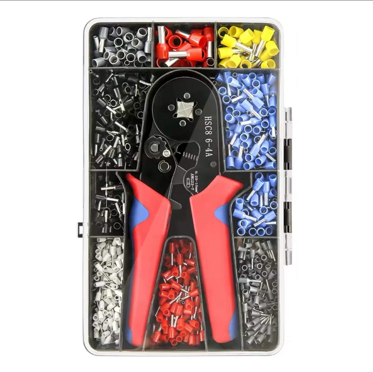 Crimping Pliers Tubular Terminal Crimper Wire Mini Crimper Tools Household Electrical Kit With 1200pc Lugs