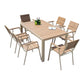 MHome 7-Piece Outdoor Patio Dining Set – Aluminum Table & 6 Chairs