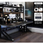 MFURN Computer Desk With Pegboard And Bookshelf, Modern Home Computer Table With Upper Storage Shelves Hutch For Office Bedroom Study Writing Workstation, Industrial Gaming Desk Student Writing Desk