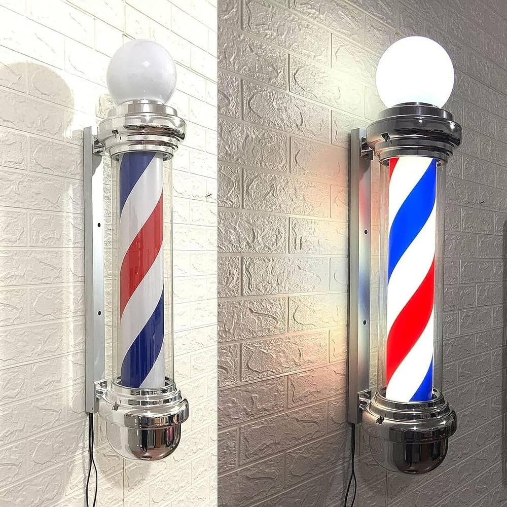 Barber Pole LED Light for Hair Salon Signage Light for Outdoor Indoor Hair Salon red white blue Health & Beauty | Salon & Spa Equipment