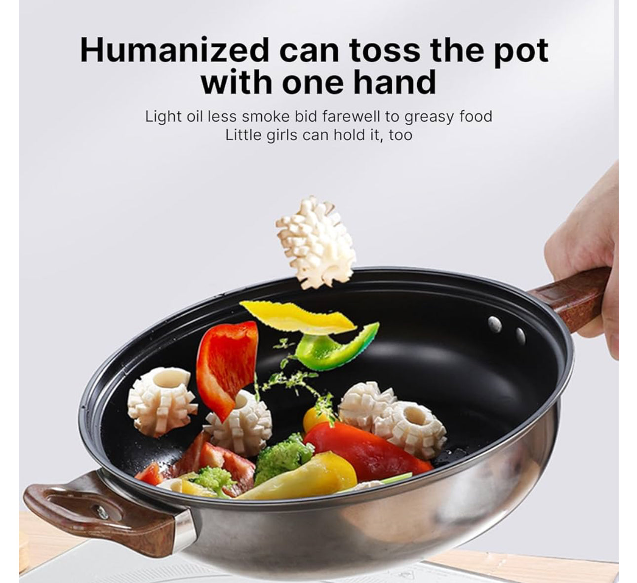 12Pcs Pots and Pans Set with 3L Kettle Nonstick Kitchen Stainless Steel with Lids Dishwasher Safe