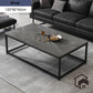 MFURN 
Modern Living Room coffe table Rectangle Coffee Table with Faux Marble Tabletop, Modern Sofa Side Table with Stainless Steel Frame for Living Room-Various Colours