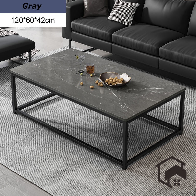 MFURN 
Modern Living Room coffe table Rectangle Coffee Table with Faux Marble Tabletop, Modern Sofa Side Table with Stainless Steel Frame for Living Room-Various Colours