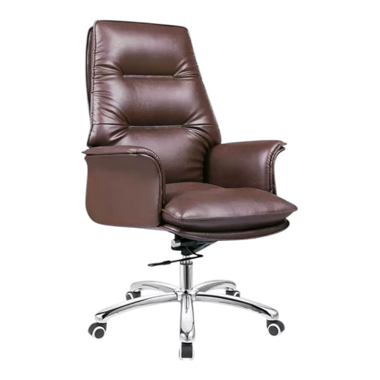 M-Furn High Back Swivel Executive Business Chair Brown