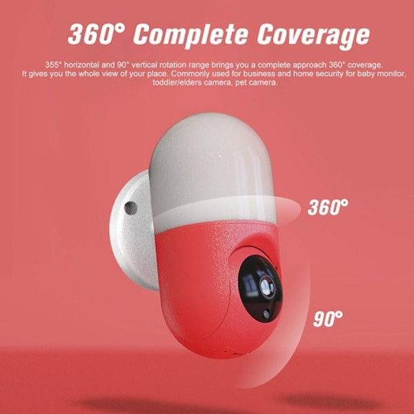 Wifi IP Camera 1080P With Wall Lamp Floodlight Bulb For Home Security