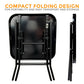 MFurn Patio Bistro Folding Coffee Table – Black Glass Top Outdoor & Indoor Square Table