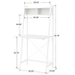 MFurn White Ladder-Style Study Desk with Shelves