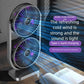 MHome Dual-Head Desktop Fan with 360° Tilt, USB-C Rechargeable, 5 Speeds, Night Light, 30 cm Height