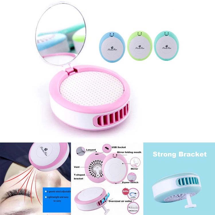 Portable Mini Makeup Mirror Fan