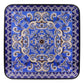 MFurn Foldable Square Glass Table 60X60cm  With Decorative Top