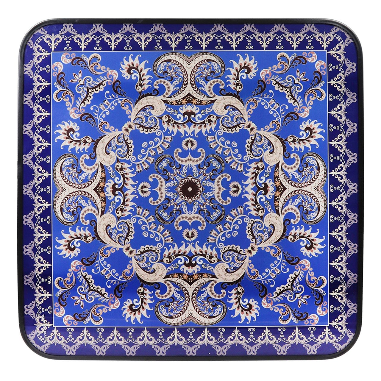 MFurn Foldable Square Glass Table 60X60cm  With Decorative Top