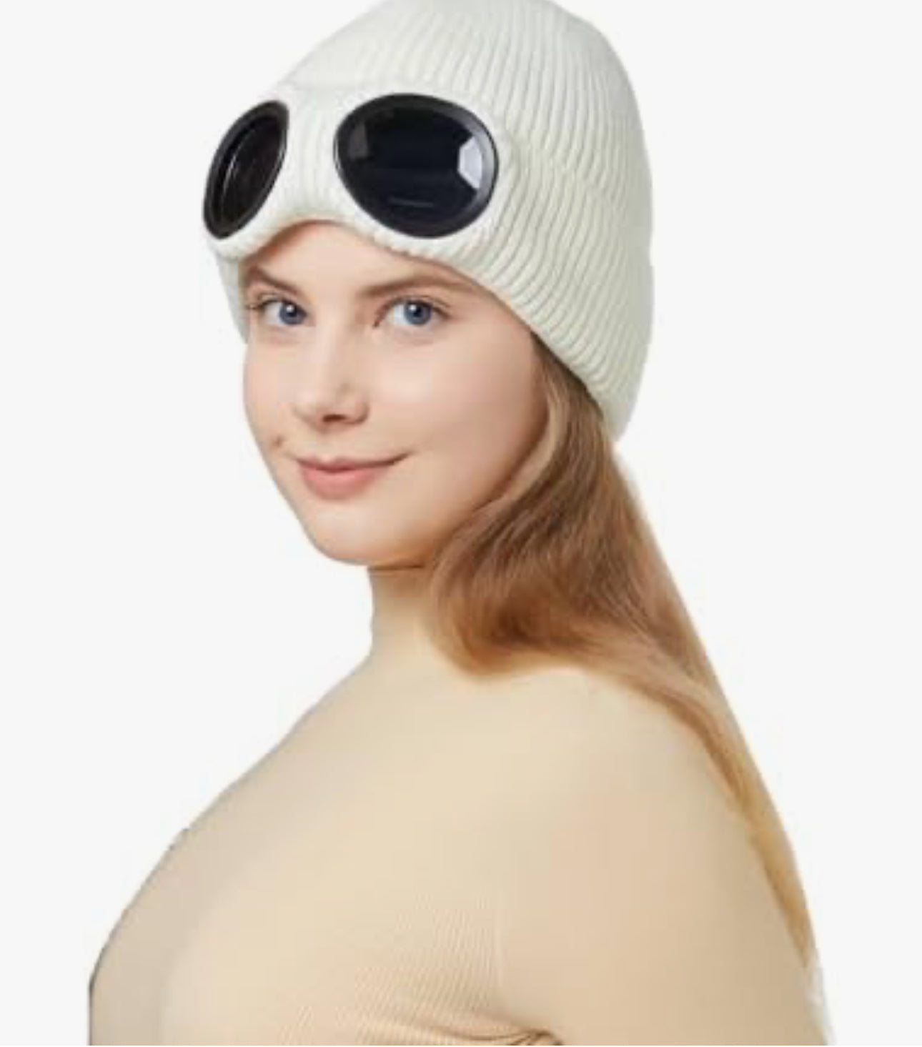 Unisex Knitted Beanie With Sunglasses