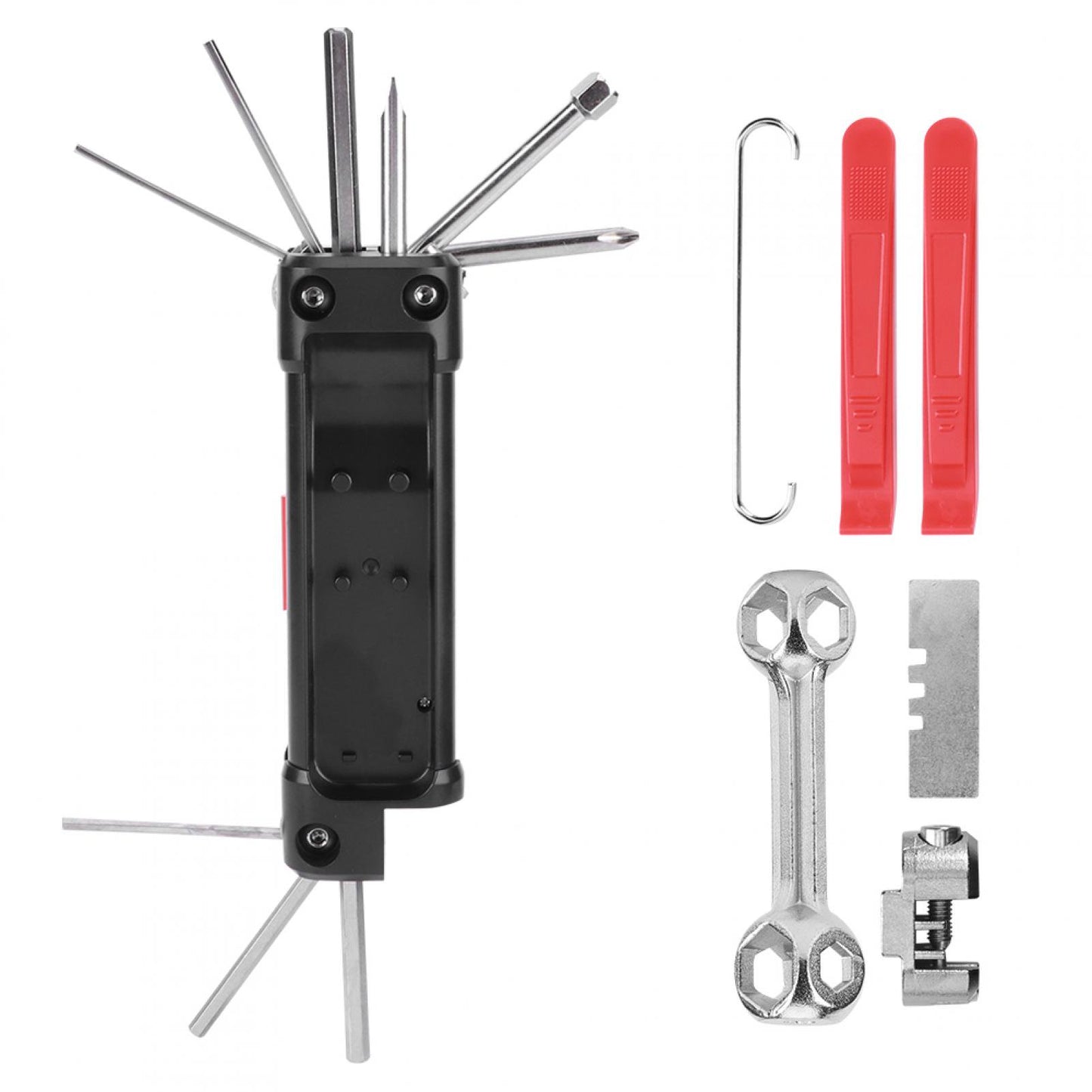 15:1 Multitool Functional Bike Bicycle Cycling Mechanic Repair Tool Kit Mini Folding Tool
