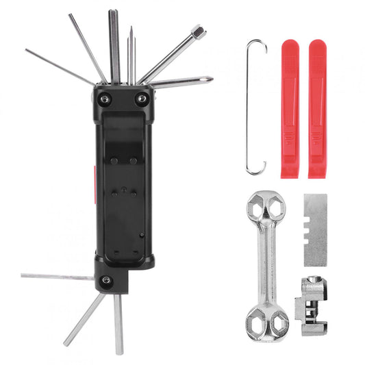 15:1 Multitool Functional Bike Bicycle Cycling Mechanic Repair Tool Kit Mini Folding Tool