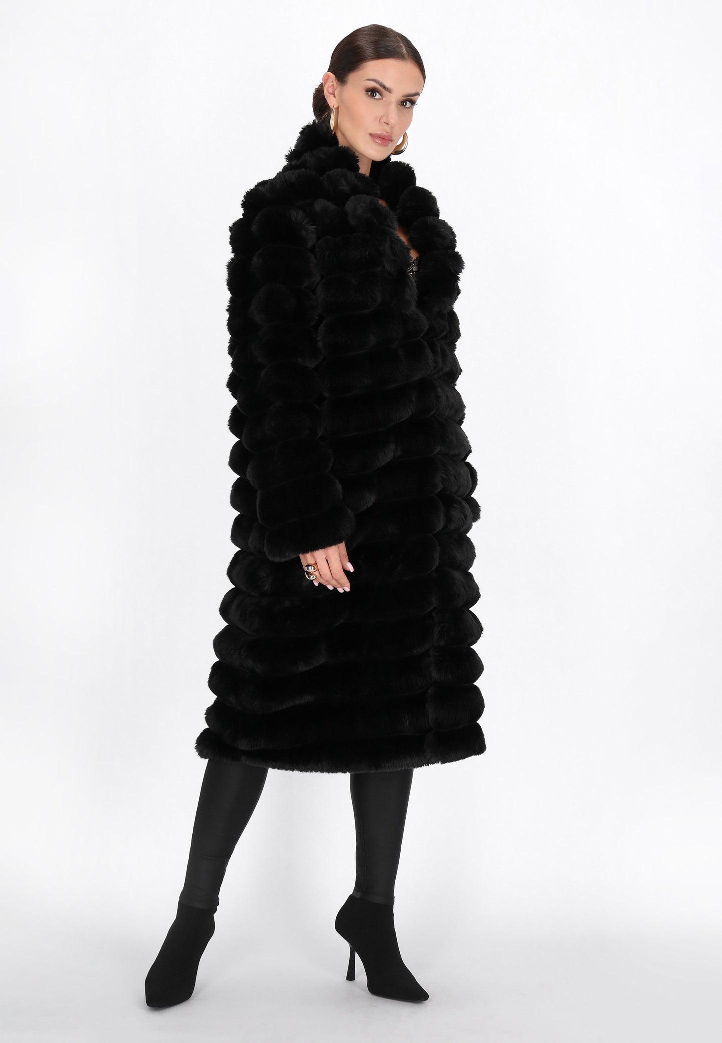 Ladies Faux Fur Coat-Various Colours