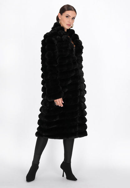 Ladies Faux Fur Coat-Various Colours