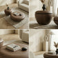 MFURN Designer Coffee Table Set 2pc Walnut