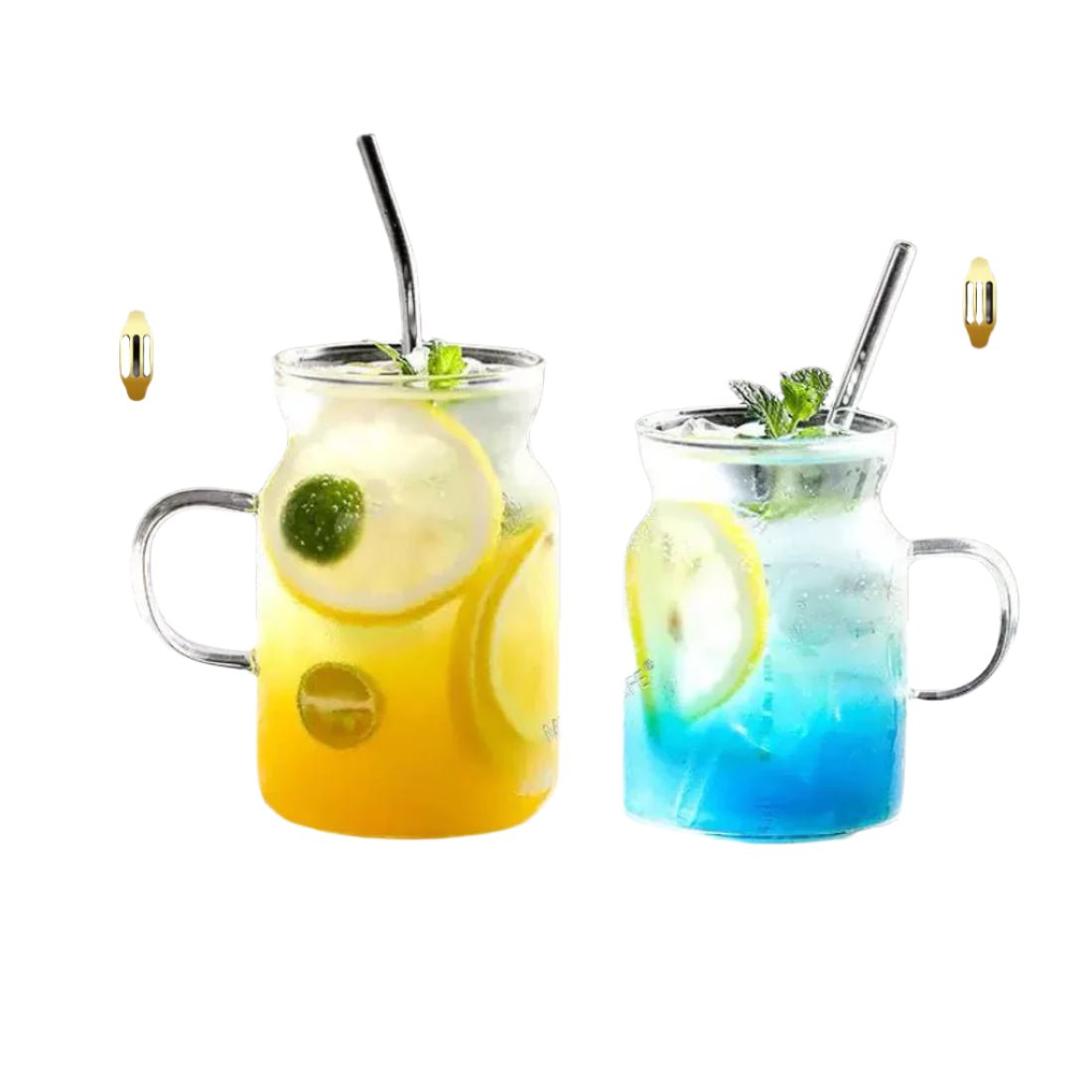 Large Capacity Glass Mug Borosilicate Glass with Handle