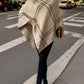 Ladies Geometric Knitted Poncho