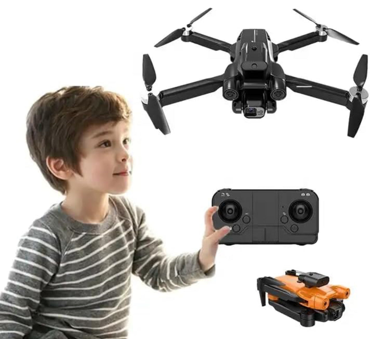 New Folding Drone Comprehensive Obstacle Avoidance High Definition Aerial Photography Quadcopter Remote Control Aircraft Toy 4K Dual HD Camera