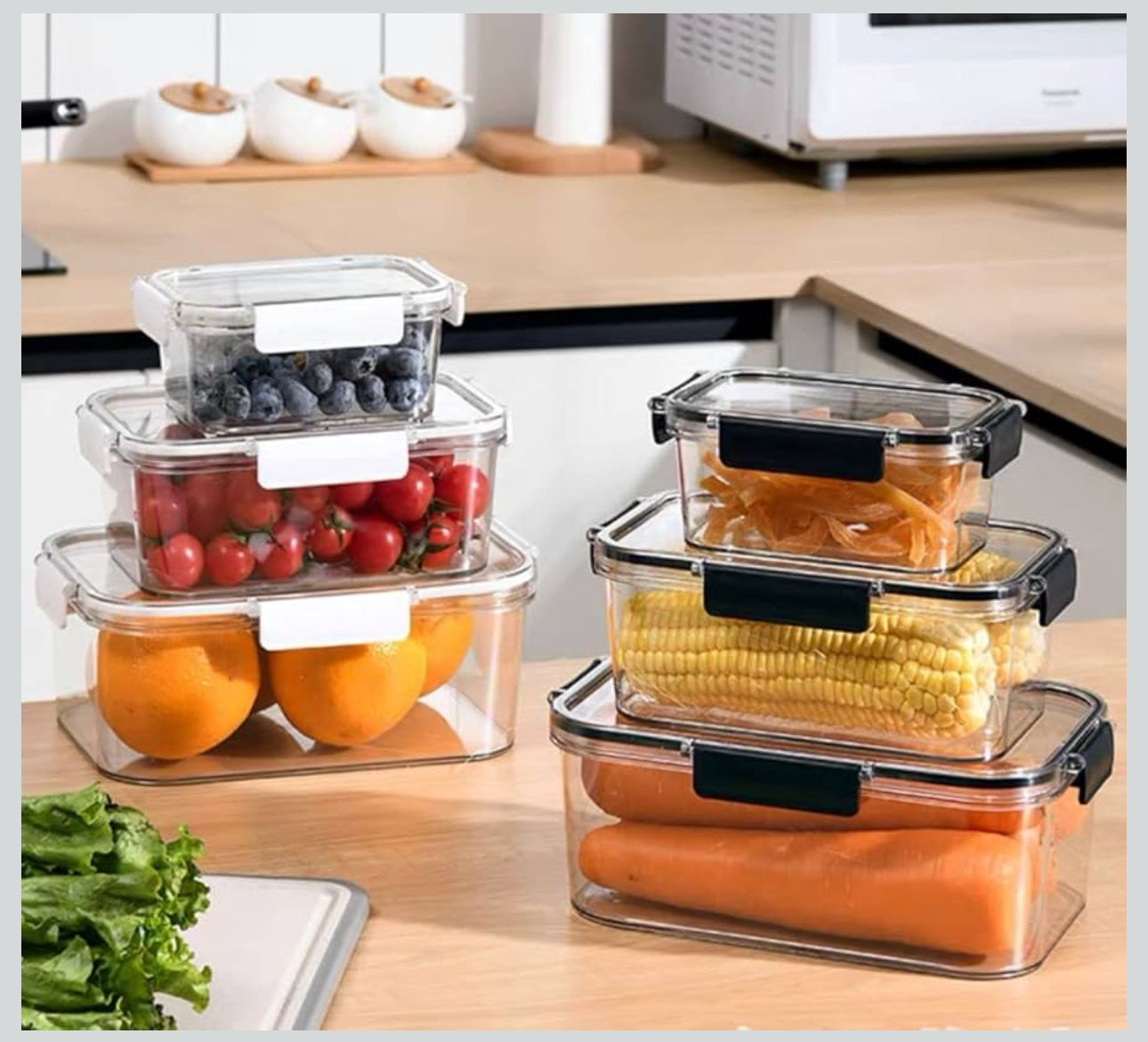 MHome Acrylic 3pc Food Storage Set