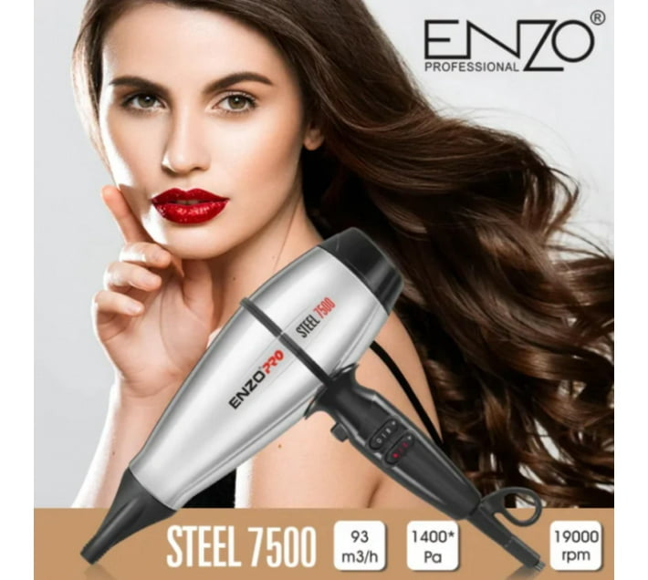 ENZO Metal 2 Gears Temperature Setting Professional Salon Hair Dryer  - 7500w