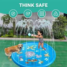 MKids Sprinkler for Kids, Splash Pad, and Wading Pool Blue