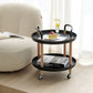 New Elements 2-Tier Rolling Corner Table Trolley with Handles