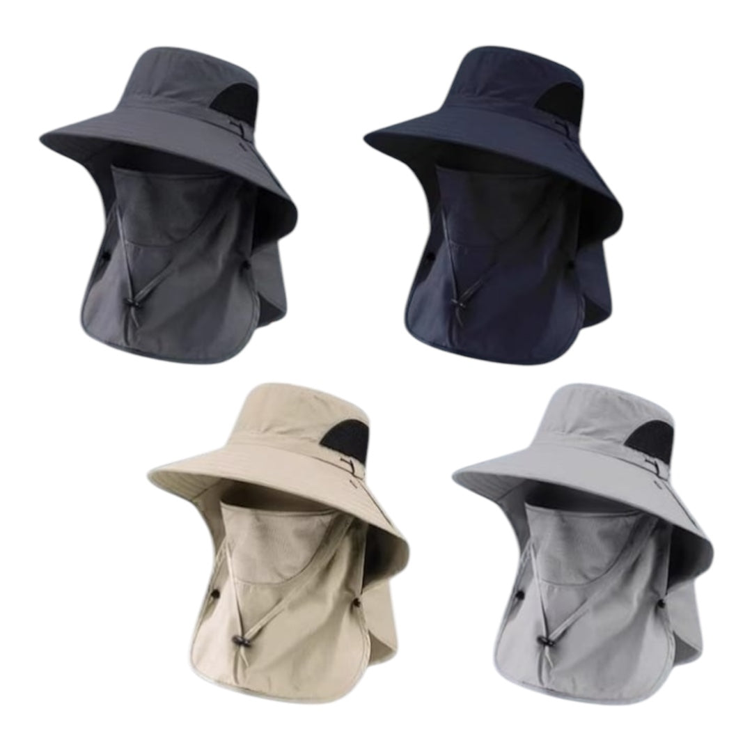 Fishing Hat Sun Protection with Detachable Camping Visor,Neck Flap Outdoor Hat