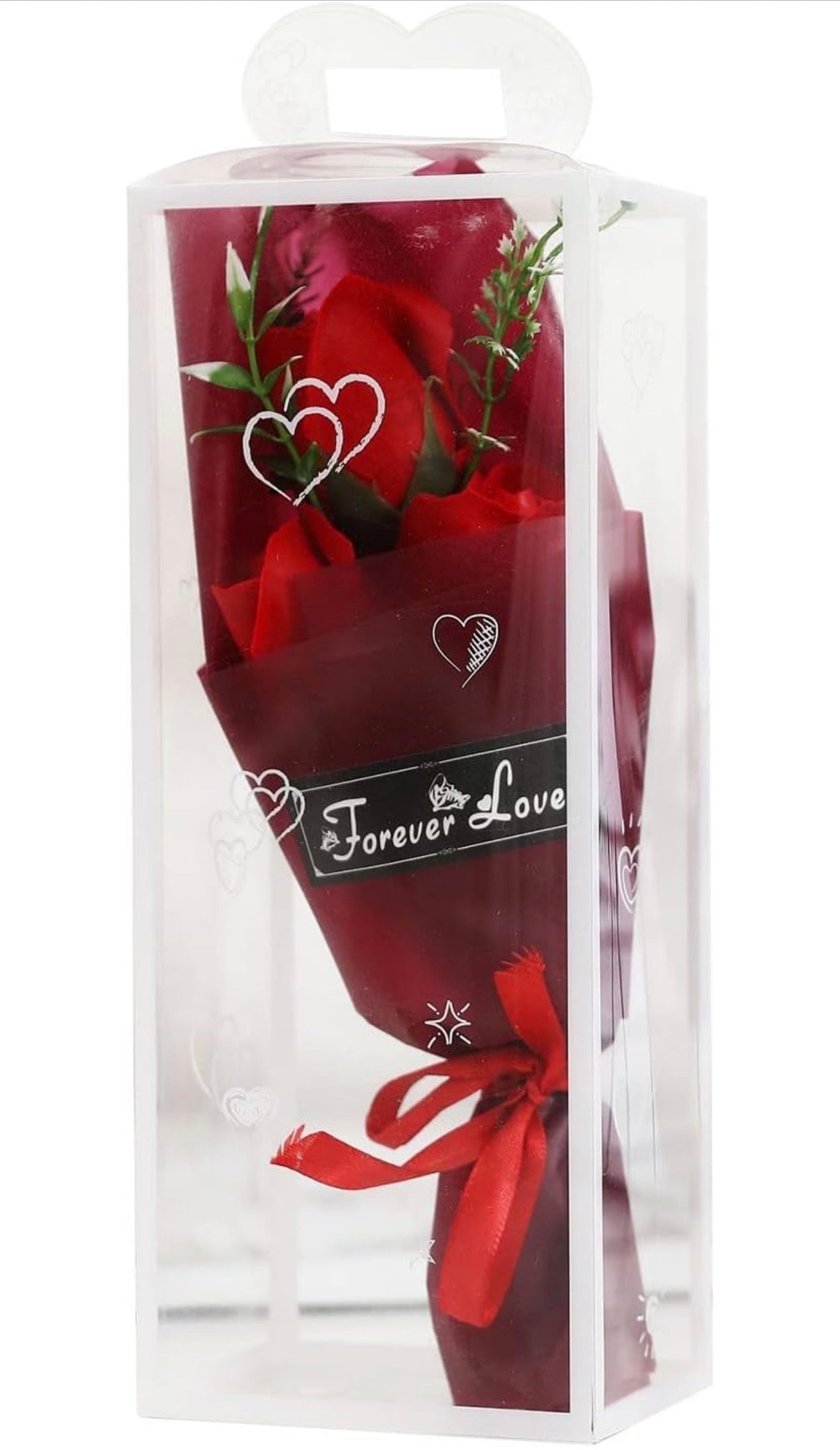 Floral Bouquet Valentine's Day Gift Bouquet, Birthday Gift- Available In Pink or Red Options