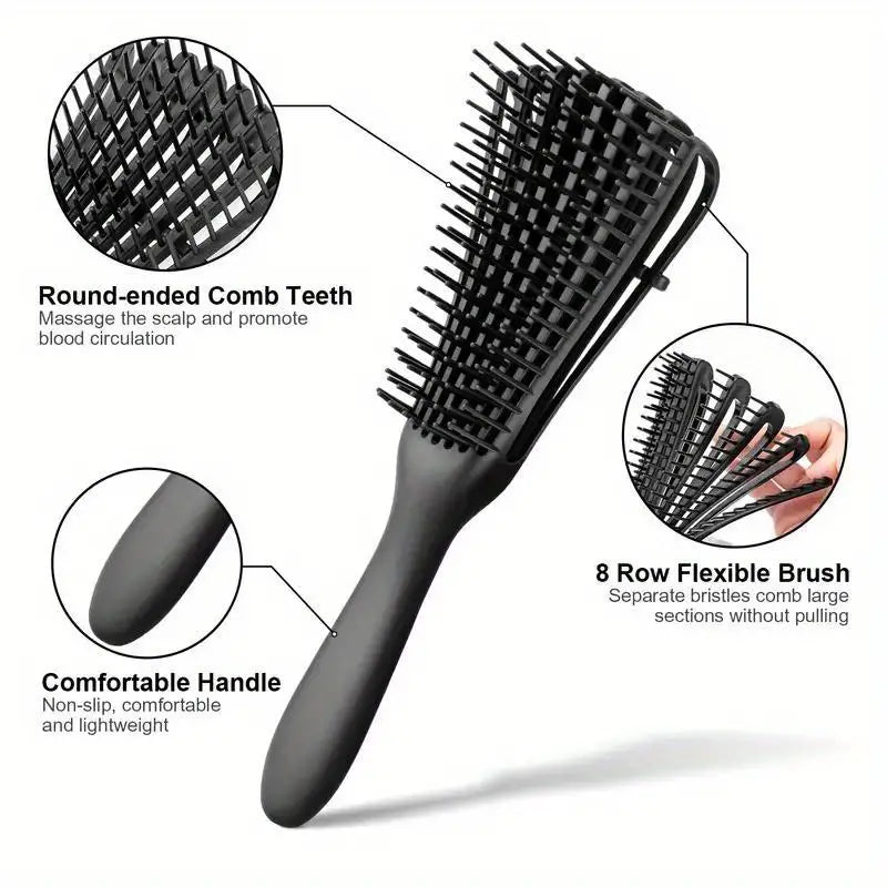 Detangler Brush Massage Comb Hard Hair Brush For Curly Hair