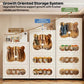MHome  Kids Bear Wardrobe/Multifunctional Collapsible Plastic Wardrobe for Kids- Storage Cabinet – Dustproof Organizer for Baby Clothes, Toys & Books with Wheels & Hangers- Beige/Various Sizes
